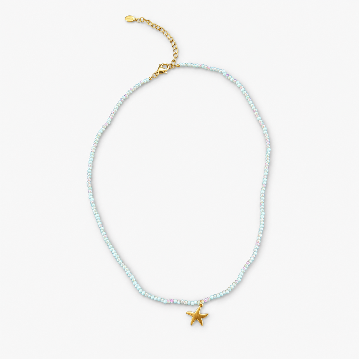 Aqua Pearl Star Necklace